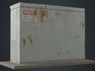 Electrical Enclosure 3B Low-poly 3D model