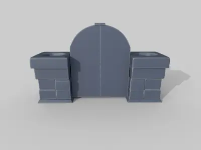 Stylized Gate Low-poly 3D model