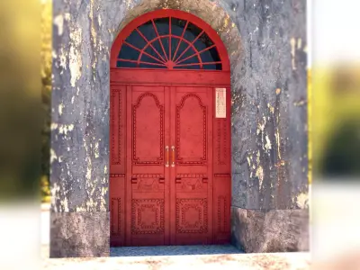 door old - baroque style 3D model