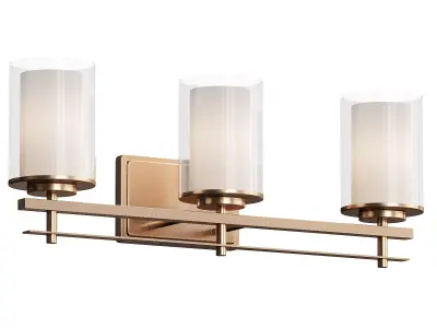  Millennium Lighting Huderson 3 - Light Vanity in Modern Gold 3D model