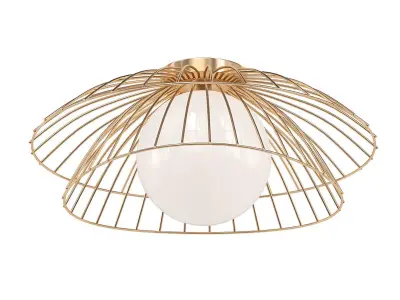 JARDIN gold caged ceiling light 3D model
