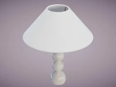 Marble Table Lamp Low-poly 3D model