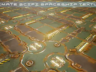 PBR Sci-Fi Spaceship Texture 28 Low-poly 3D model