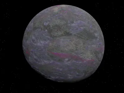 alien moon 002 Low-poly 3D model