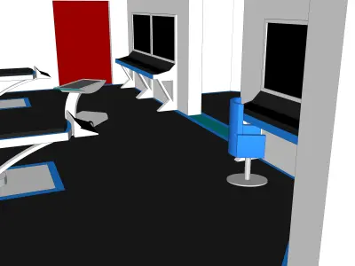 Sickbay floor plan of room 3D model