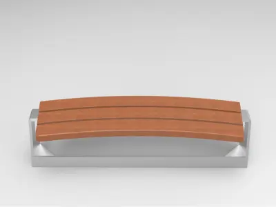 Bench without backrest - Urban Furniture Collection 3D model