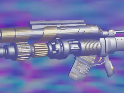 sci-fi weapon 3D model
