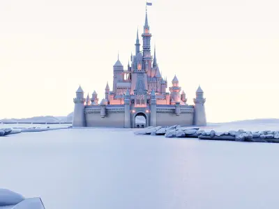 Disney Castle 3d model 100 years of wonder  3D model