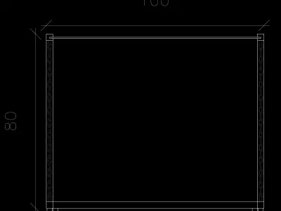 Table glass with led lights Low-poly 3D model