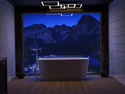 Modern bathroom Free 3D model