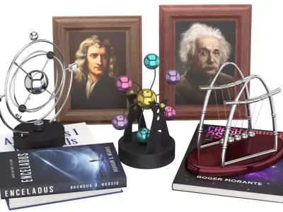 Decorative Set 01 Low-poly 3D model