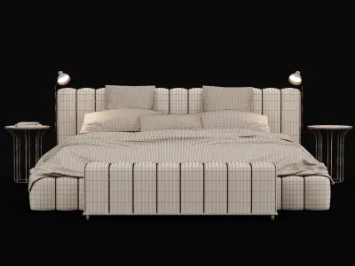 Modern bed 12 3D model