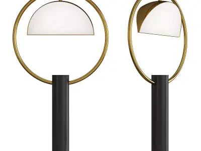 HALF IN CIRCLE TABLE LAMP Low-poly 3D model