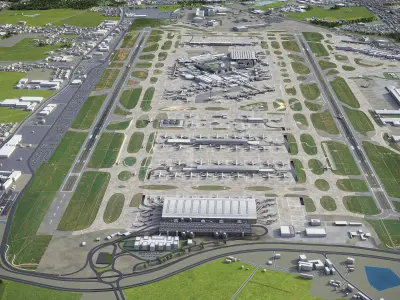 London - Heathrow Airport - LHR Low-poly 3D model