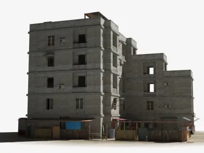Slum x2 Low-poly 3D model