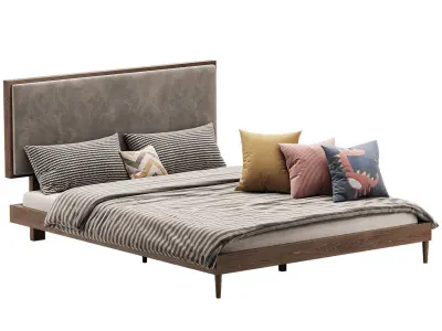 Zinus-Raymond-38-Wood-Platform-Bed 3D model