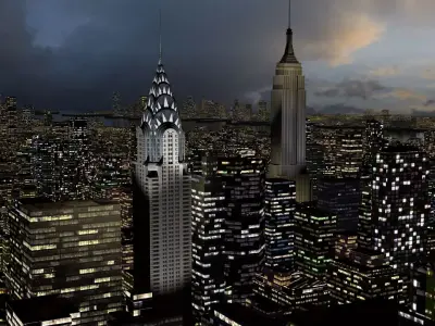 New York City Night 3D model