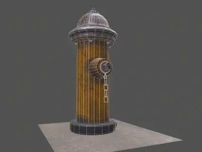 Fire Hydrant Low-poly 3D model Low-poly 3D model