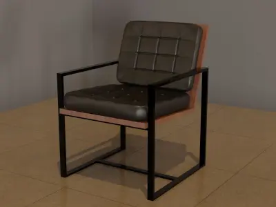 Morden 3d chair  Free low-poly 3D model