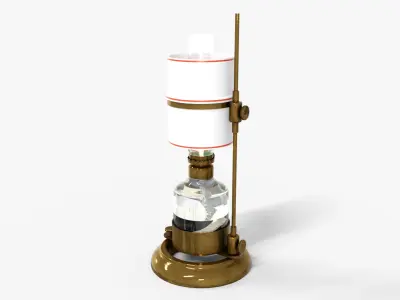 Victorian Lamp And Light Focus Low-poly 3D model