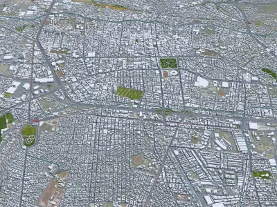 Queretaro Mexico 45km Low-poly 3D model