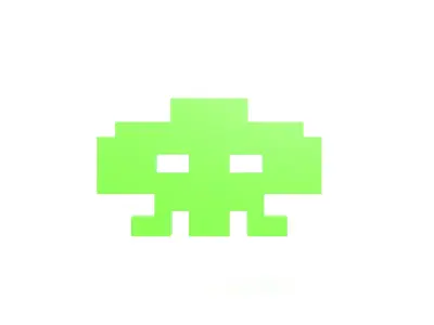 Space Invaders v3 001 Low-poly 3D model