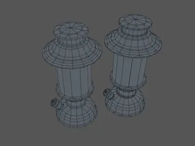 Kerosene Oil Lamp Free low-poly 3D model