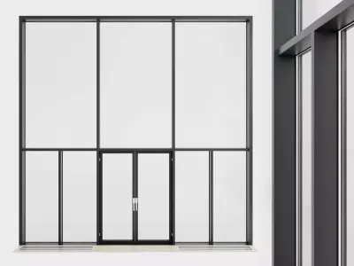 Panoramic glazing Stained glass 27 Low-poly 3D model