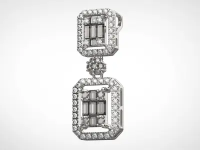 PE09 Classic Solitaire Pendant half ct CAD STL 18K  4g 3D print model