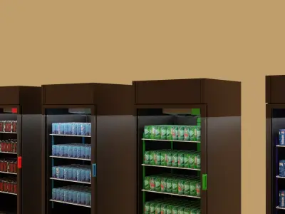 Can Fridges Free low-poly 3D model