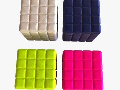 Buzzy cube design pouf 3D model