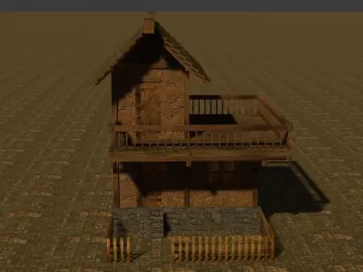 Medieval house seven 5 Low-poly 3D model