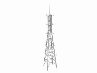 Radio Tower X Low-poly 3D model