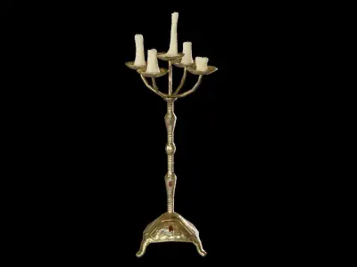 Renaissance Lights Candleholder Chandelier Low-poly 3D model