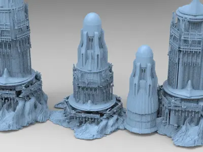 Arabian Night Sea Tower designs 3 3D model