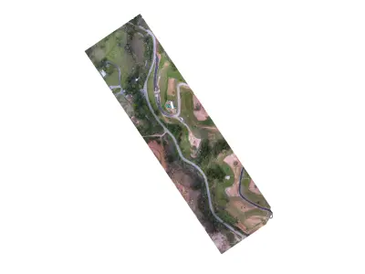 Pantanillo river and the surrounding area 3D model