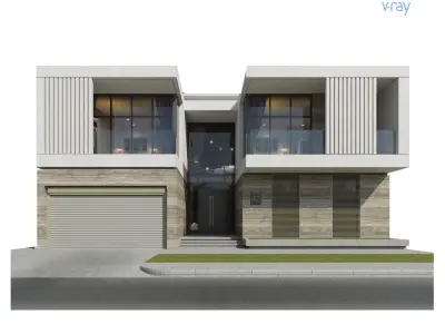 Modern Townhouses 022 3D model