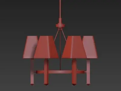 Jacques Six Arm Chandelier 3D model