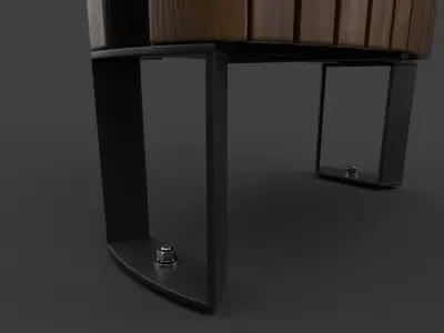 Litter bin Low-poly 3D model