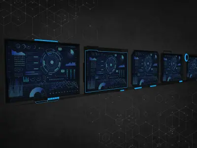 Sci-Fi Monitor Collection 3D model