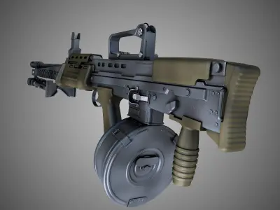 SA80 Machine gun Hi-Res 3D model