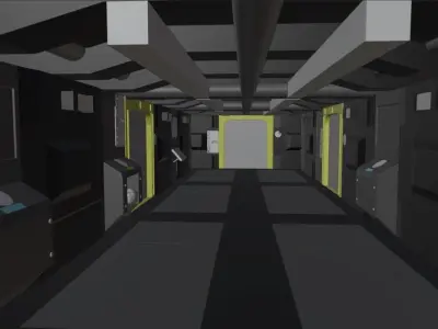 Sci-fi Spaceship Interior 3D model purchase