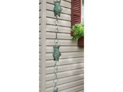 Blue Verde Copper Carlisle Rain Chain 3D model
