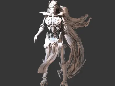 Macabra skeleton sculpture  3D model