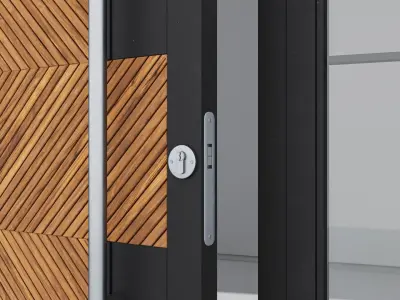 Aluminium door 194 3D model