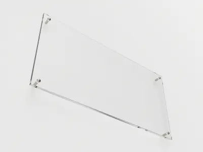 Nameplate logo signage mockup 01 3D model