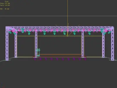 Stage party concert fashion catwalk T station  37 3D model