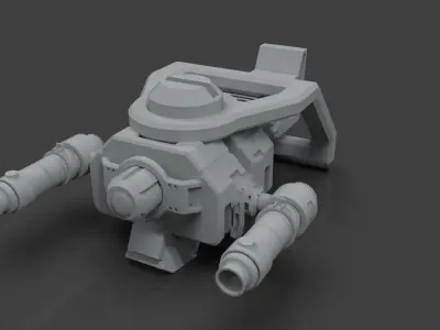 Sci-Fi Drone - 5 - Untextured 3D model