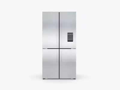 Fisher and Paykel 605L French Quad Door Fridge 3D model