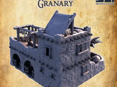 Desert Granary Tabletop Terrain 28MM  3D print model